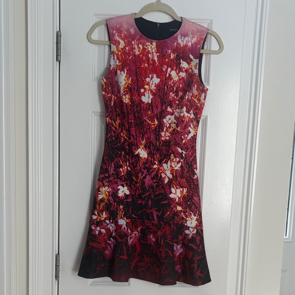Karen Millen Scuba Jersey Floral Mini Dress